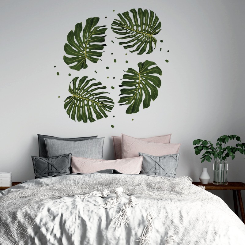 “Tropical leaves” Wall DecalBedroom Order Online Paper11